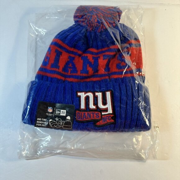 New York Giants New Era Winter Knit Hat Beanie Fleece Lined One Size NWT. - Picture 4 of 7